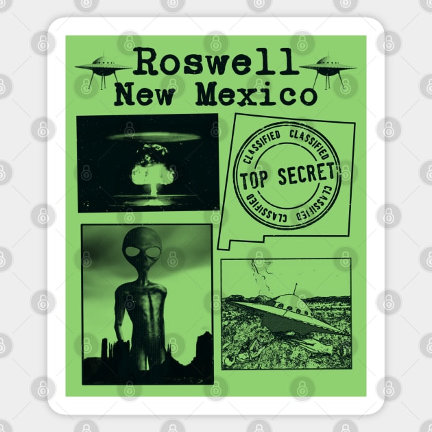 Roswell New Mexico Alien UFO Sticker by blueversion